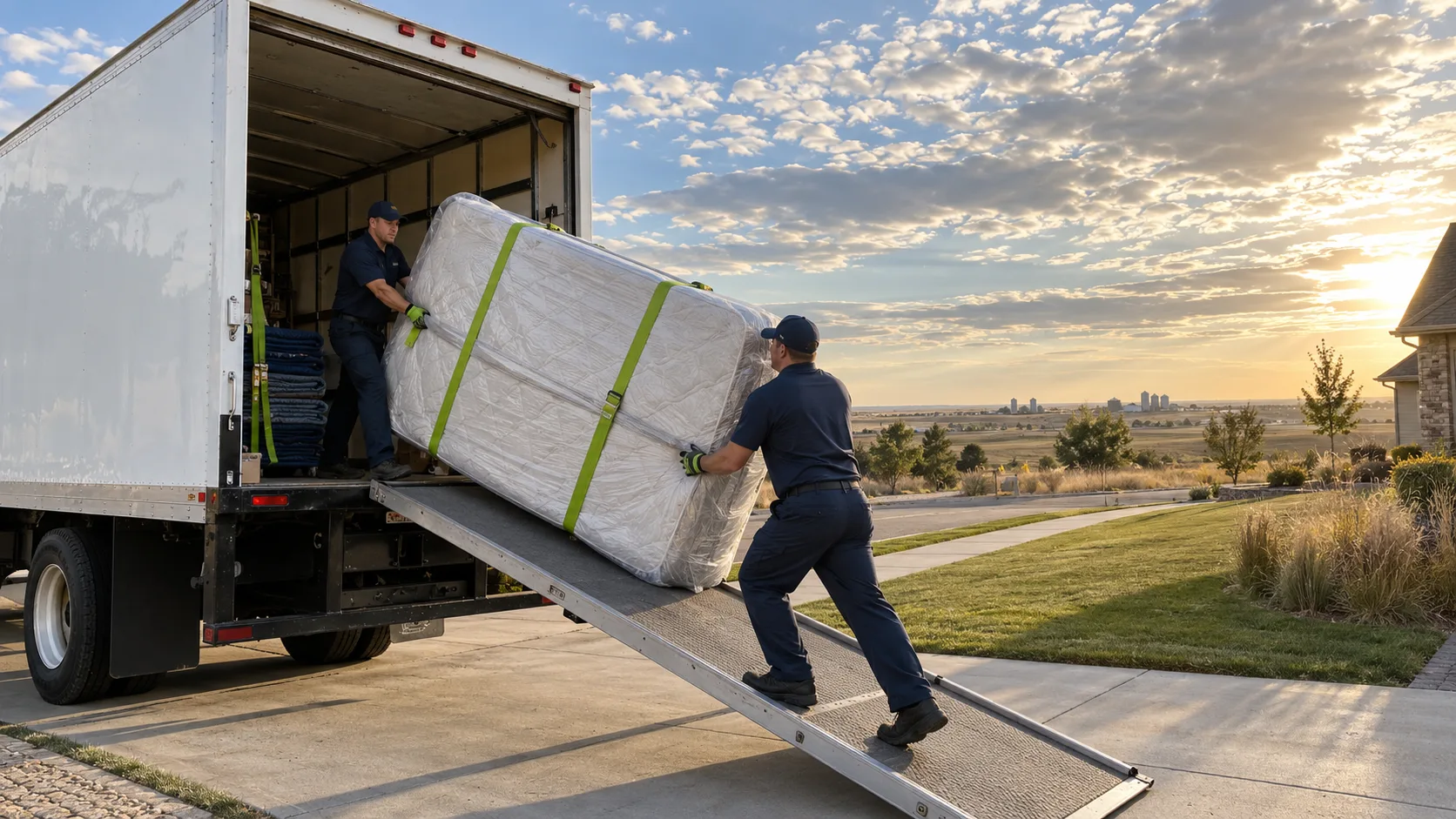 Mattress Hauling service in progress